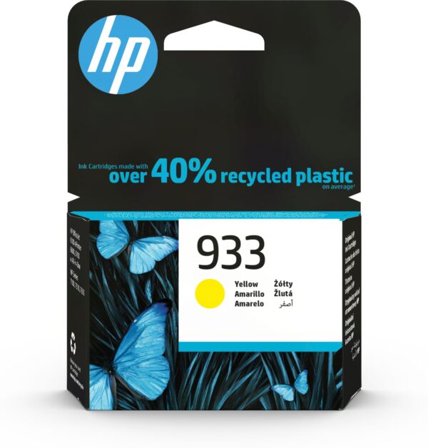 HP # 933 YELLOW ORIGINAL INK CARTRIDGE FOR 6100/7100/7510/7600/6600 SERIES (PAGE YIELD 330)